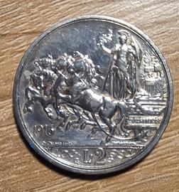 moneta antica Lire 2 del 1916