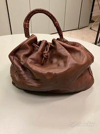 Borsa a secchiello mappa marrone