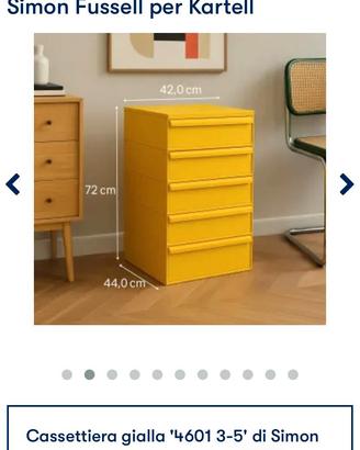 cassettiera kartell simon fussell vintage