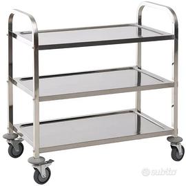 CARRELLO PORTAVIVANDE IN ACCIAIO INOX