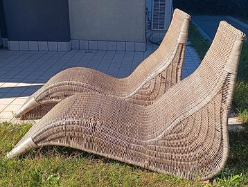 2 chaise longue sdraio in vimini IKEA Karlskrona