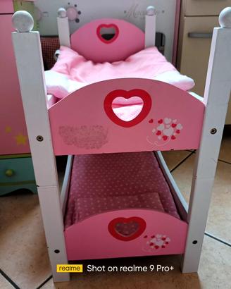 Letto e carrozina in legno