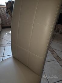 4 sedie ecopelle con gambe in legno 