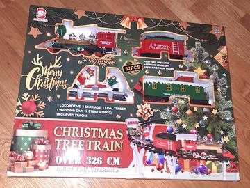 Trenino Natale elettrico 52 pezzi e 326 cm di bina