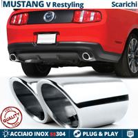 TERMINALI di Scarico FORD Mustang 5 10-14 CROMATI