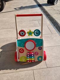 Carrellino primi passi in legno 