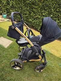 Passeggino+navetta+ovetto Junama Diamond spine ner