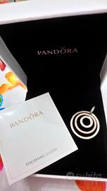 Pandora Ciondolo Medaglia 3 Cerchi AR 925/oro 14k