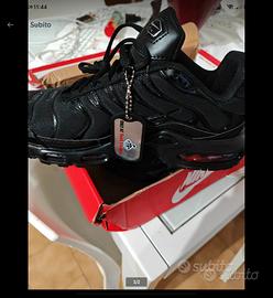 NIKE TN PLUS AIR MAX SQUALO TRIPLE BLACK NUOVE
