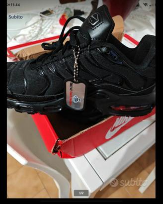 NIKE TN PLUS AIR MAX SQUALO TRIPLE BLACK NUOVE