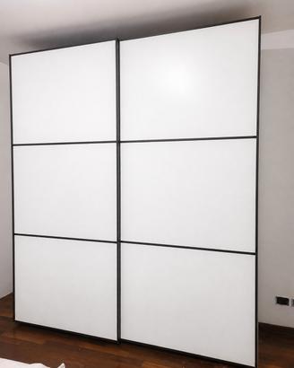 armadio scorrevole + letto abbinato con comodini