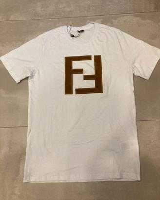 Fendi Roma T-shirt bianca – 100% Cotone XXL