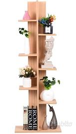 NUOVO Scaffale in Legno per Libri, 6 Livelli, Lib