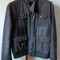 Giubbotto in pelle e tessuto Armani Jeans Tg. L 52