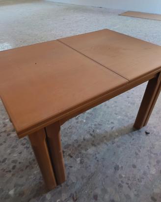 TAVOLO DI LEGNO ARTIGIANALE+ 6 SEDIE