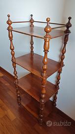 etagere d'epoca in noce chiaro conservata