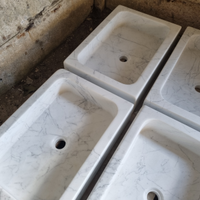 Lavandino in Marmo bianco Carrara