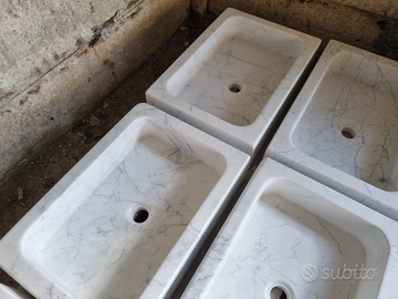 Lavandino in Marmo bianco Carrara