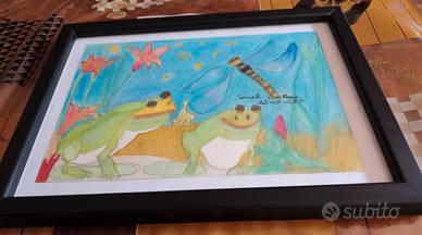 Rane e libellula nella notte