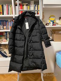 Piumino lungo blu da donna