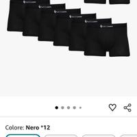 11 Boxer uomo elasticizzati neri XL cotone