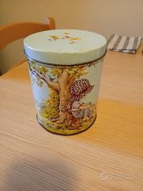contenitore in latta vintage