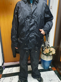 Tuta anti pioggia impermeabile moto nera