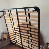 Rete matrimoniale a doghe con materasso ortopedico