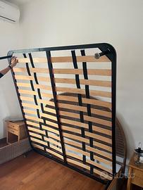 Rete matrimoniale a doghe con materasso ortopedico