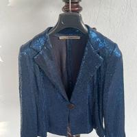 Giacca di paillettes blu