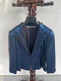 Giacca di paillettes blu