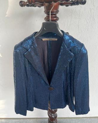 Giacca di paillettes blu