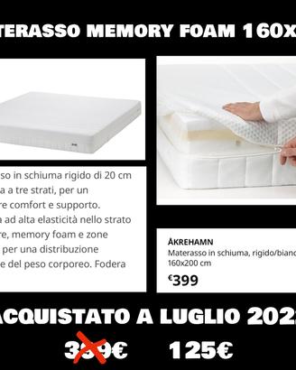 Materasso matrimoniale memory