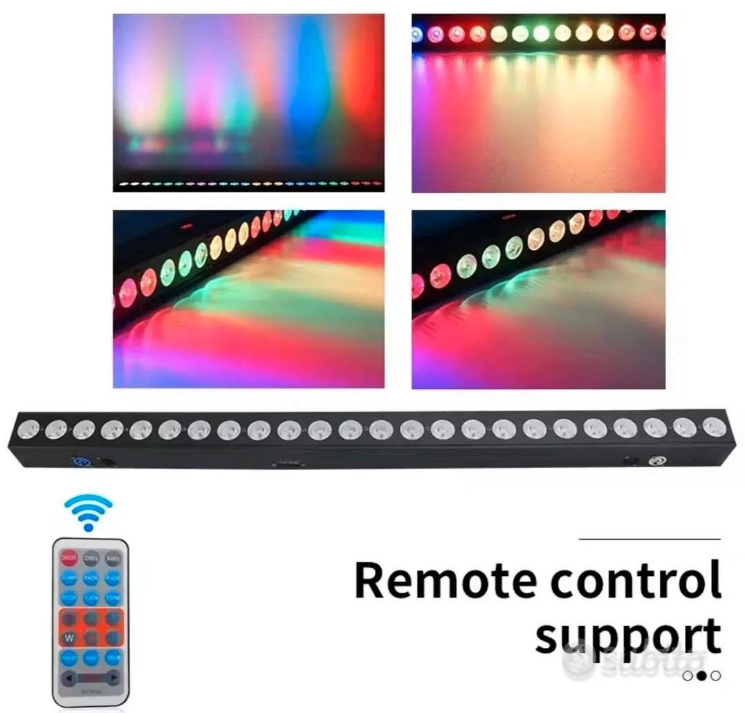 Barra Led 24x12w RGBW 4IN1 Wireless Powercon - Audio/Video In vendita a ...