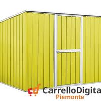 Casetta box giardino Acciaio 260x185 85kg giallo