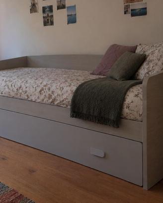 Letto con materasso e rete estraibile