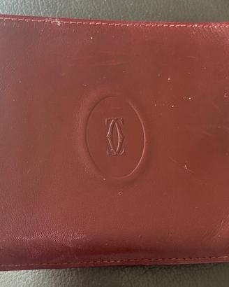 Portafoglio Cartier originale vintage pelle bordea
