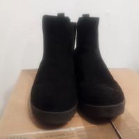 Scarpe tronchetto pelle scamosciata