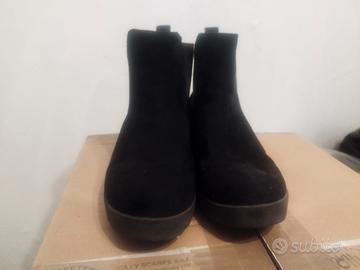 Scarpe tronchetto pelle scamosciata