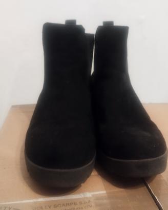Scarpe tronchetto pelle scamosciata
