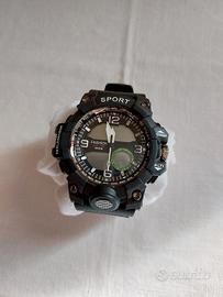 orologio sportivo al quarzo, in stile G-shock 