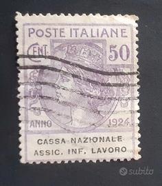 Regno 1924- Enti parastatali- 50 ct usato