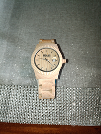 Orologio in legno e metallo dolfi uomo
