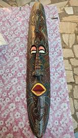 Maschera etnica in legno intagliata 103 cm