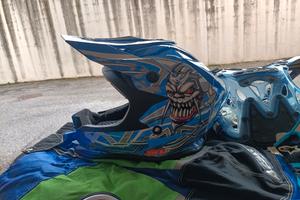 Casco da cross per ragazzo e Kit abbigliamento 