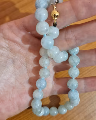 Collana artigianale acquamarina 