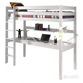 letto a soppalco con scrivania
