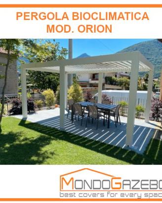 Pergola 3x5 mt gazebo bioclimatica a lamelle alu