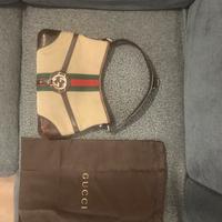 Borsa a tracolla Gucci Reins Kaki e marrone