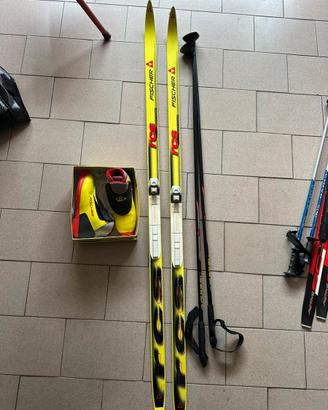 Sci da fondo 170cm e scarponi tg 36
